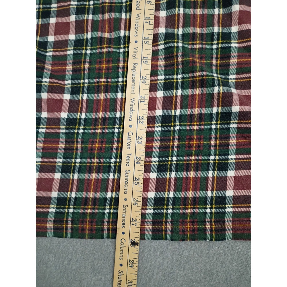 Duck Head Mens Long Sleeve Plaid Polo Shirt Green Red Large 100% Cotton - Picture 5 of 6